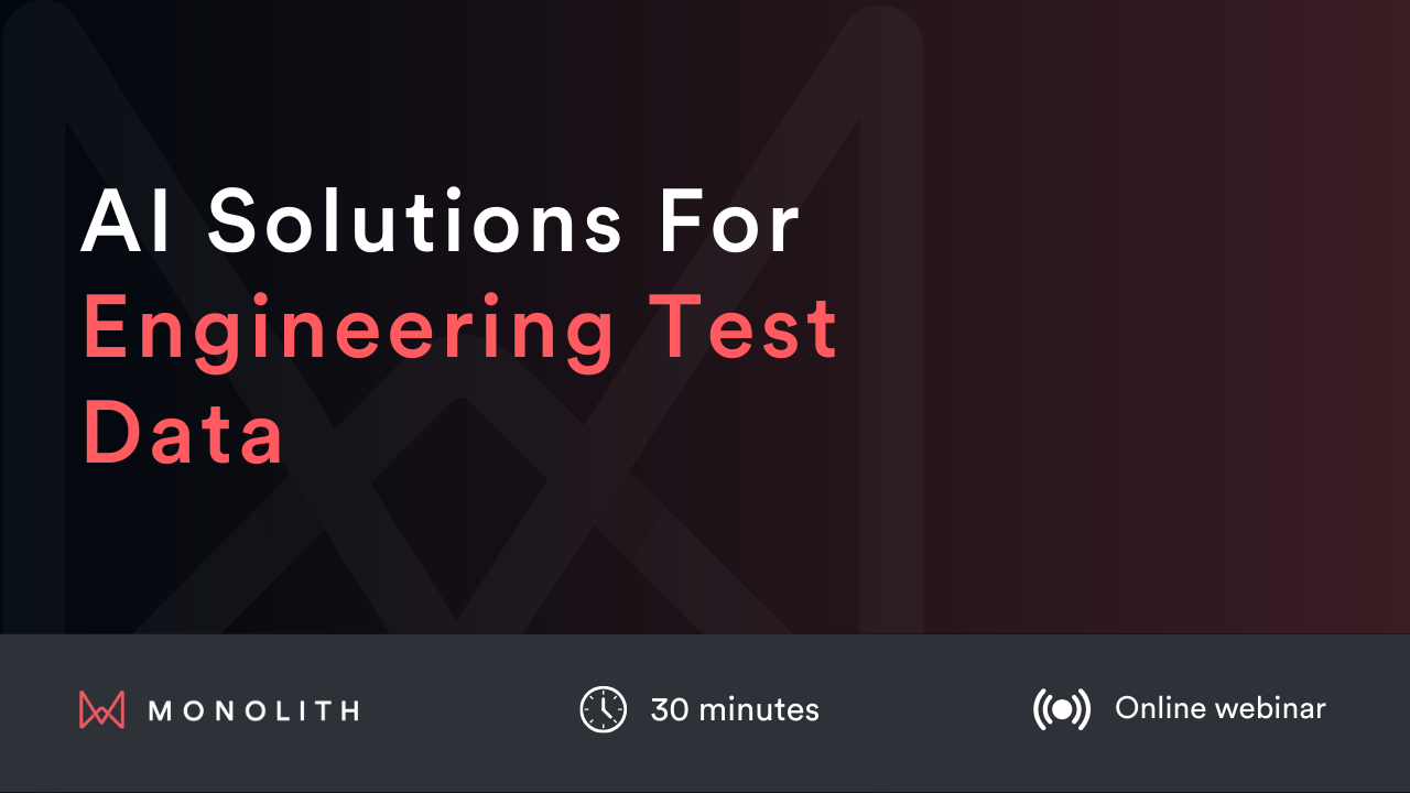 AI Solutions For Engineering Test Data WEBINAR THUMBNAIL