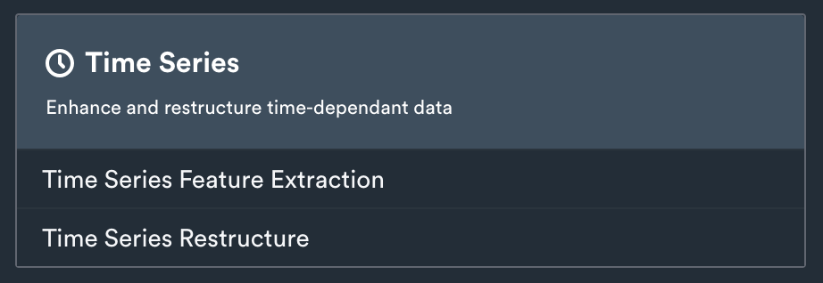 Time Series Manipulation